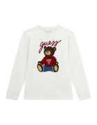 GUESS KIDS Bluza cu imprimeu logo - Rosu/Maro/Alb murdar