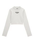 GUESS KIDS Bluza cu striatii si logo brodat - Alb murdar