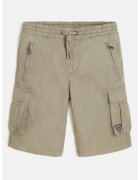 GUESS KIDS Pantaloni scurti cargo de bumbac cu snur - Grej