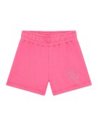 GUESS KIDS Pantaloni scurti de bumbac su strasuri - Roz