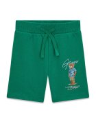 GUESS KIDS Pantaloni scurti de trening cu logo - Verde aquamarin