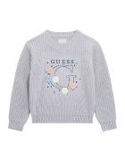 GUESS KIDS Pulover cu logo brodat - Gri deschis