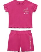 GUESS KIDS Set de tricou si pantaloni scurti - Roz inchis