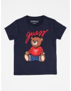 GUESS KIDS Tricou cu model grafic - Maro/Bleumarin