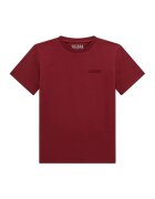 GUESS KIDS Tricou din bumbac cu imprimeu logo contrastant - Rosu inchis