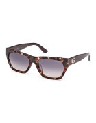 Guess Ochelari de soare wrap cu model - Negru/Maro/Galben pal