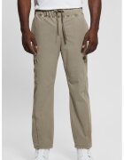 Guess Pantaloni cu talie medie si snur in talie - Verde deschis
