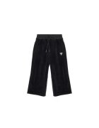 Guess Pantaloni de trening cu aspect de catifea si aplicatie discreta din strasuri