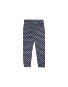 Guess Pantaloni de trening din bumbac cu model logo si snur de ajustare in talie