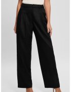 Guess Pantaloni din amestec de lyocell cu croiala ampla si pliuri frontale - Negru