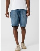 Guess Pantaloni scurti din denim cu aspect decolorat - Albastru