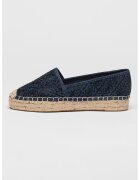 Guess Pantofi loafer din material textil cu model logo - Negru/Bleumarin