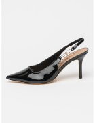 Guess Pantofi slingback cu aspect lacuit - Negru