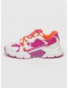 Guess Pantofi sport cu aspect contrastant - Roz fandango/Portocaliu mandarina/Alb murdar