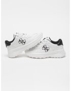 Guess Pantofi sport de piele ecologica cu logo - Alb