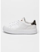 Guess Pantofi sport de piele ecologica cu logo - Alb