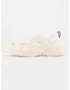 Guess Pantofi sport de piele si piele ecologica cu logo - Alb fildes