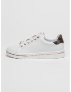 Guess Pantofi sport din piele ecologica cu model logo - Alb