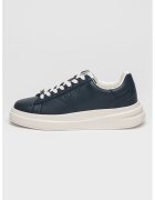 Guess Pantofi sport din piele si piele ecologica - Alb/Bleumarin