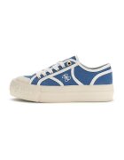 Guess Pantofi sport low-cut din panza cu logo - Alb murdar/Albastru deschis