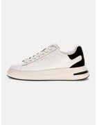 Guess Pantofi sport wedge din piele cu garnituri din piele intoarsa - Negru/Alb murdar
