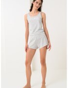 Guess Pijama din amestec de modal cu pantaloni scurti - Gri melange