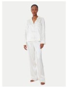 Guess Pijamale dama ecru - 2 piese