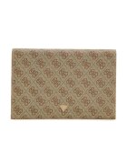 Guess Portcart de piele ecologica Noreen - Maro nisip