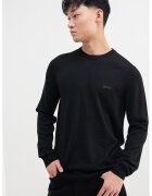Guess Pulover cu decolteu la baza gatului si logo - Negru