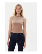 Guess Pulover cu guler scurt - fara maneci