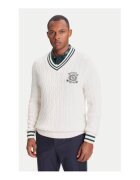Guess Pulover din amestec de bumbac cu model matlasat si decolteu la baza gatului