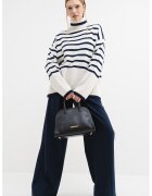 Guess Pulover din amestec de lana cu dungi - Albastru ultramarin/Crem