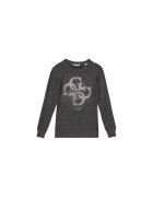 Guess Pulover tricotat cu logo din strasuri si decolteu la baza gatului
