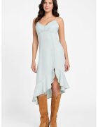 Guess Rochie asimetrica din amestec de lyocell - Verde pal