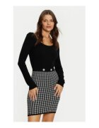 Guess Rochie bodycon cu imprimeu houndstooth Gabriella W5RK12
