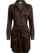 Guess Rochie-camasa cu detaliu nod - Maro cognac