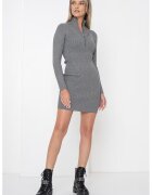 Guess Rochie din tricot cu fermoar scurt - Gri