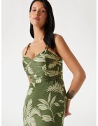 Guess Rochie lunga cu slit lateral - Verde feriga