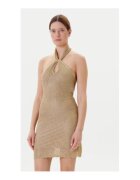 Guess Rochie tricotata cu detaliu rasucit - Auriu