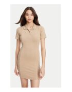 Guess Rochie tricotata din amestec de viscoza cu guler polo