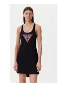 Guess Rochie-tricou fara maneci - cu logo - negru