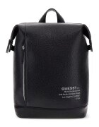 Guess Rucsac din piele ecologica cu imprimeu logo - Negru