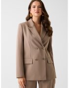 Guess Sacou cu revere decupate - Maro camel
