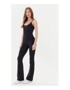 Guess Salopeta lunga slim fit cu bretele inguste - decolteu rotund si logo metalic