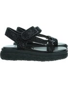 Guess Sandale dama Lode FLJLODFAP03 - Bumbac/Poliuretan - 65885 - Negru