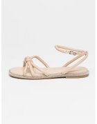 Guess Sandale de piele cu bareta pe glezna - Piersica