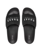 Guess Slapi barbati piele ecologica - negru
