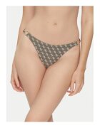 Guess Slip cu imprimeu logo - verde masliniu