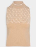 Guess Top crop dama cu model - viscoza - bej -