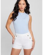 Guess Top cu decolteu drapat - Albastru azur